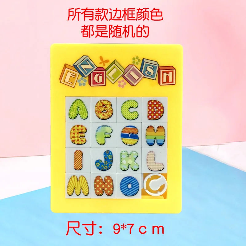 Wholesale Digital Huarong Road Plane Educational Toy Alphabets Kids Alphabet Jigsaw Puzzle