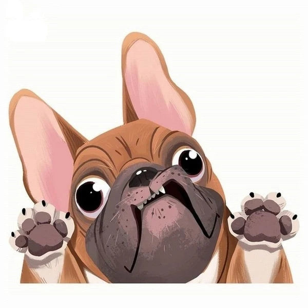 French Bulldog Car Sticker Pet Dog Vinyl Decal Animal Cartoon Auto Stickers Waterproof Bumper Accessories Decoration 12*14cm