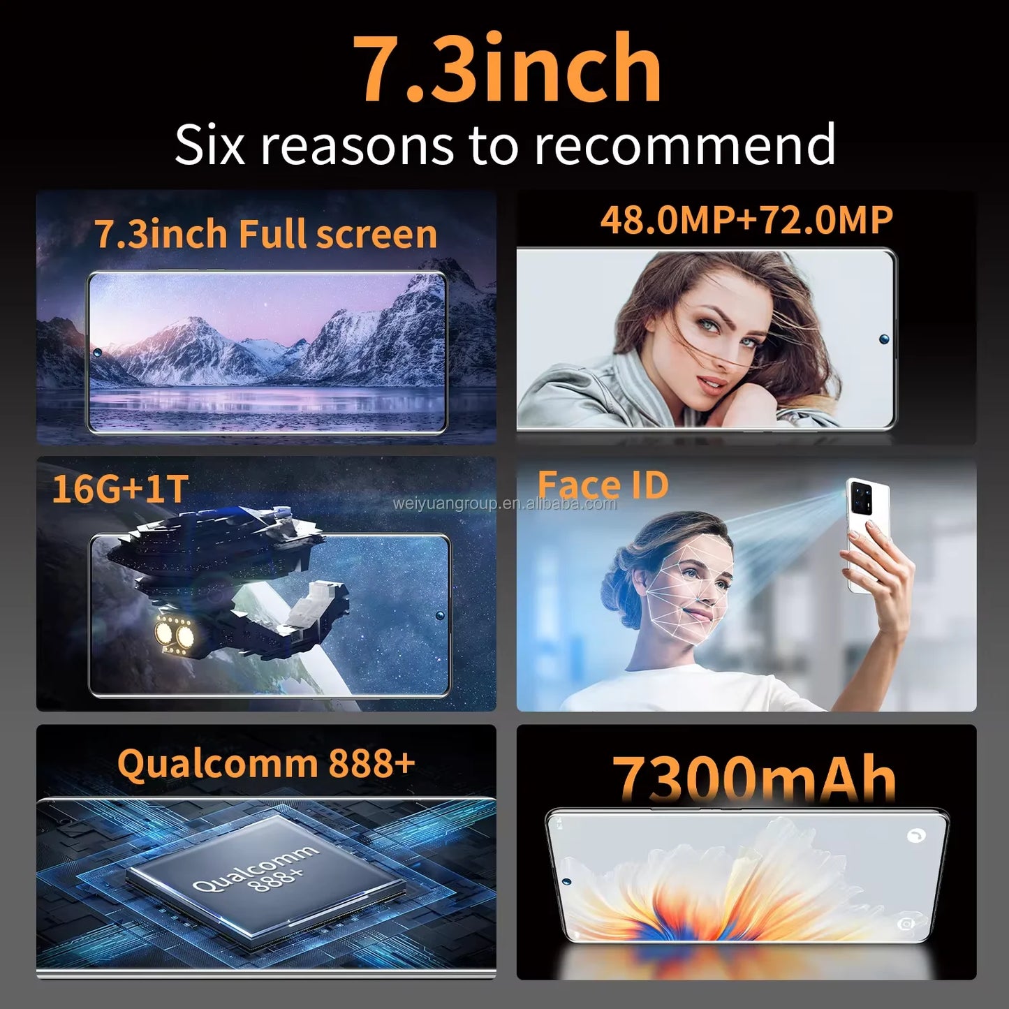 11T PRO 5G mobile phone 16G 1T memory 7.3 inch dual SIM card Android smartphone global version mobile phone 5G mobile phone