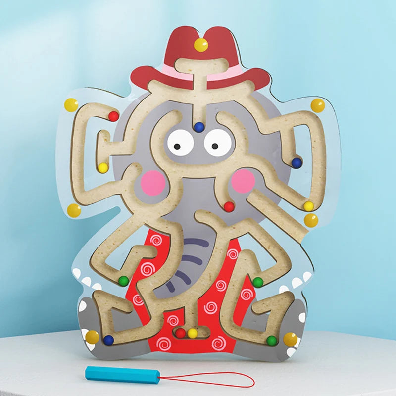 Baby Montessori Toys For Kids 2 to 4 Years Old Learning Educational Toys Children Magnetic Maze Busy Board Wooden Puzzle Game