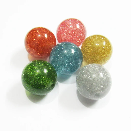 Wholesale 12mm 480pcs/bag ,16mm 200pcs/bag ,20mm  100pcs/bag Chunky Round Glitter Beads/DIY  Jewelry Finding/Hand Made Beads
