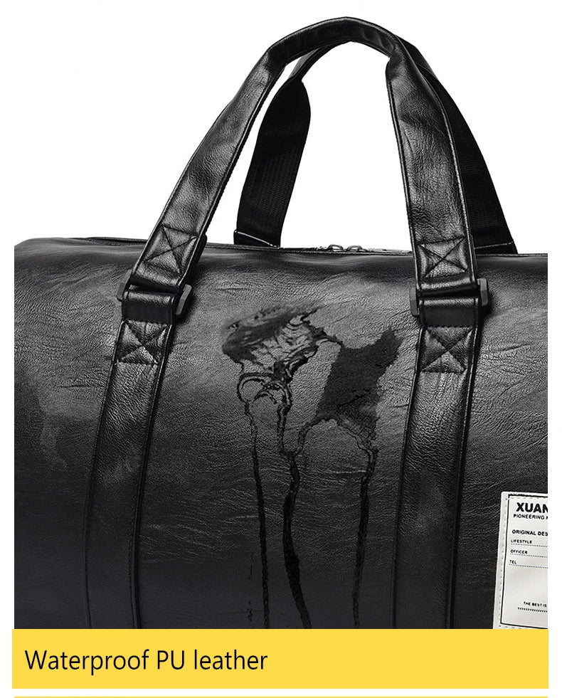 Gym Bag Leather Sports Bags Big Big Men Training Tas for Shoes Lady Fitness Yoga Travel Luggage Shoulder Sac De Sport travel bag