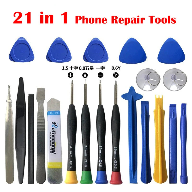 22 in 1 Mobile Phone Tools Kit Spudger Pry Opening Tool Screwdriver Set for iPhone 11 12 13 14 X XR XS 8 7 6S Hand Tools