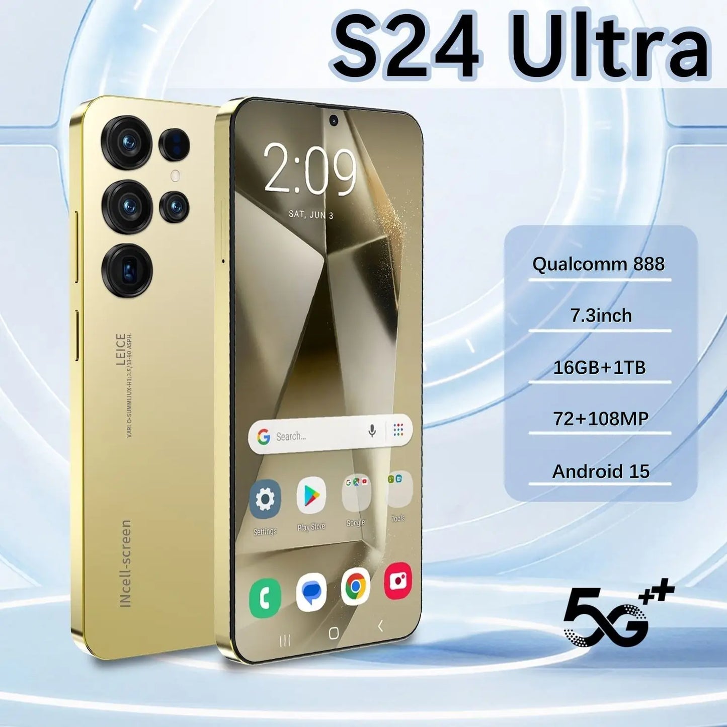 Value Deal Smartphones S24 Ultra Portable Phones MTK HD LTE French/Spanish/English Support 24-Hour Fast Shipping