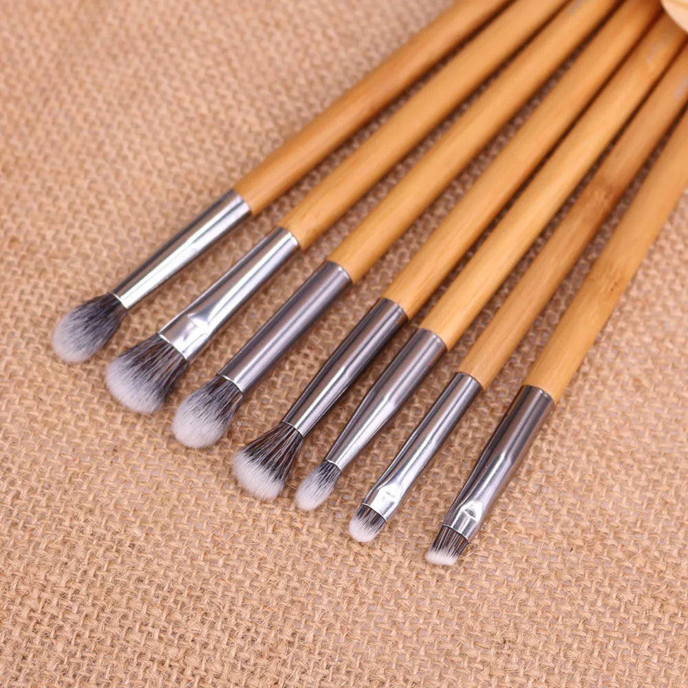 Vela.Yue Premium Makeup Brush Set 7pcs Eyes Shadow Smudge Blending Contour Eyeliner Eyebrow Makeup Applicator Tools Kit