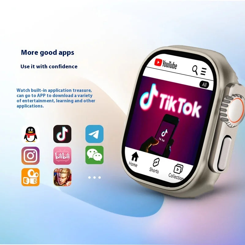 HW ULTRA 2 CALL Smart Watch Card Call Video Front and Rear Dual Camera Positioning Function WeChat