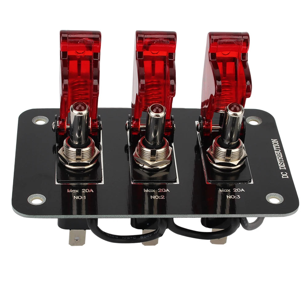 24V 12V Rocker Switch Panel Racing Car Start Button Ignition Starter Light Toggle 20A Fuse Accessories For Boat Truck Trailer RV