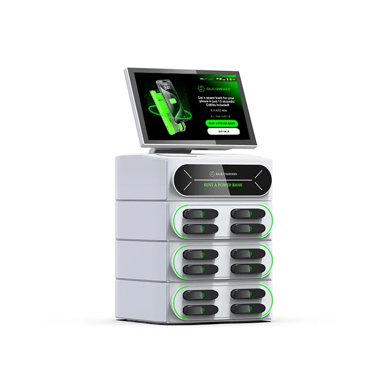 Portable 6000mAh Battery Power Station with 12 Slots and Screen 4G Mobile Charging Sharing Feature 12Slots Shared Power Bank