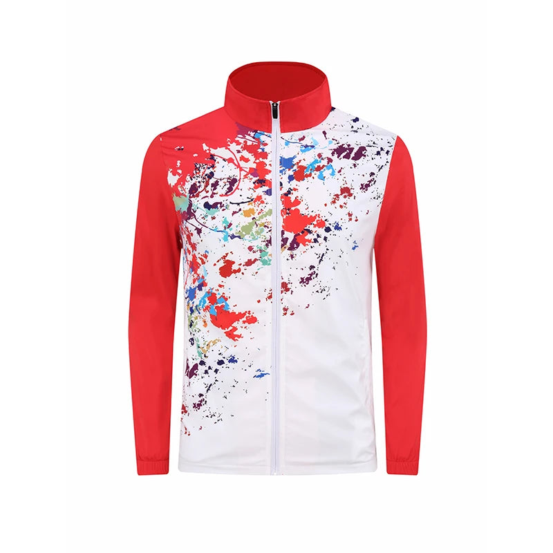 2025 Custom LOGO Men's Football Soccer Jacket and Pants  Soccer Jacket Tracksuits Plus Size Sportswear