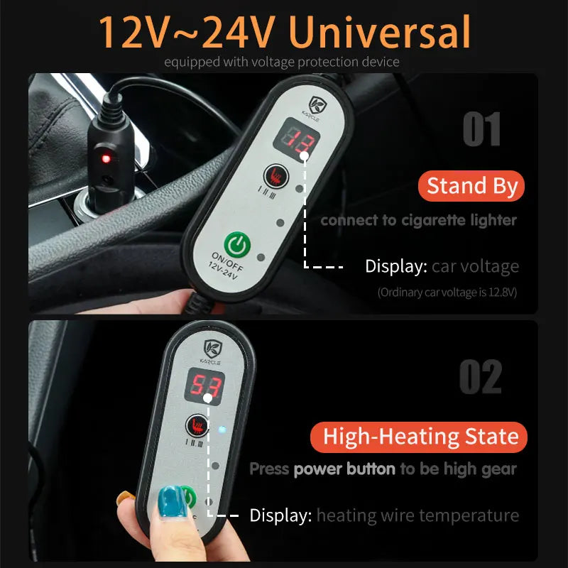 12V/24V Car Seat Heater 120CM Lengthen Heated Car Seat Cover  Warm Car Heating Mat Universal Winter Electric Heated Seat Cushion