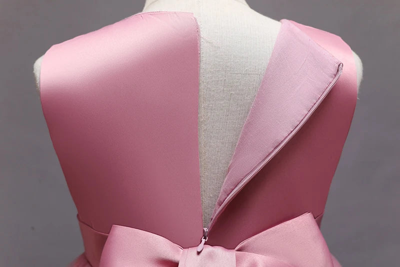 2023 Summer Girls Dress Lace Applique Flower Girl Party Dresses Children Costume 2-10 Years Kids Wedding Princess Birthday Dress