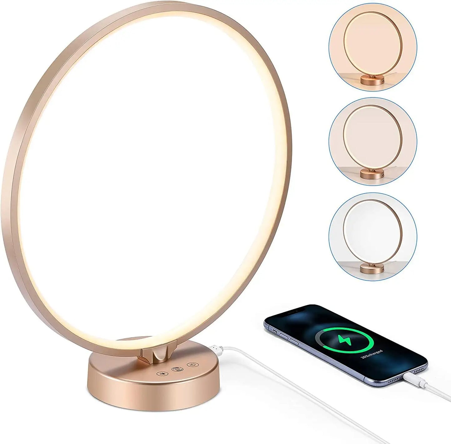 Patent Design Ring Shape 360 Degree Emitting Aluminum Ring Silicone Cover 10000lux High CRI Sunlight Against Disorder Lamp