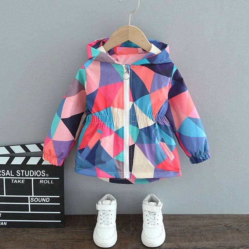 Cartoon Bear Kids Jacket Autumn Casual Boy Windbreaker Coat Hooded Zipper Boys Outerwear 1 2 3 4 5 6 Years Kids Clothes