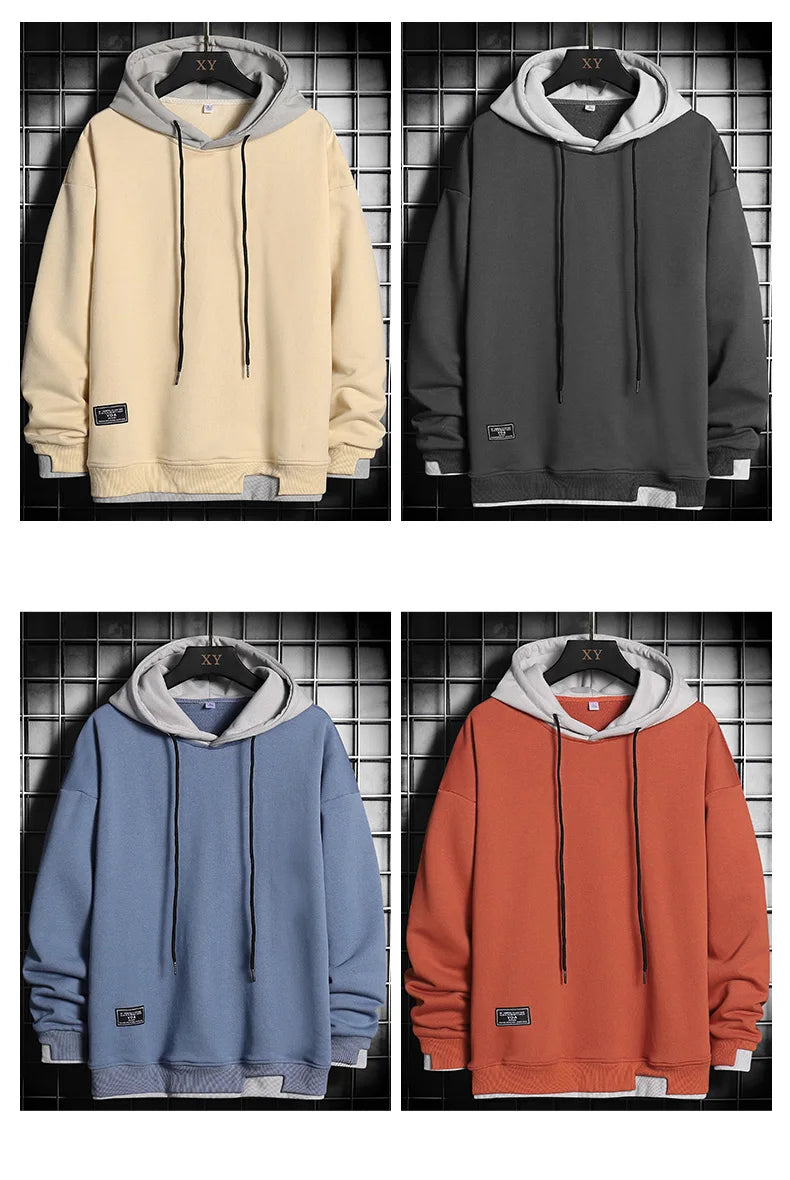 Men Hoodies Harajuku Hip Hop Sweatshirt Casual Oversized Hoodie Men Hooded Pullover Tops 2021 Mens Sportswear Hoodies Clothing