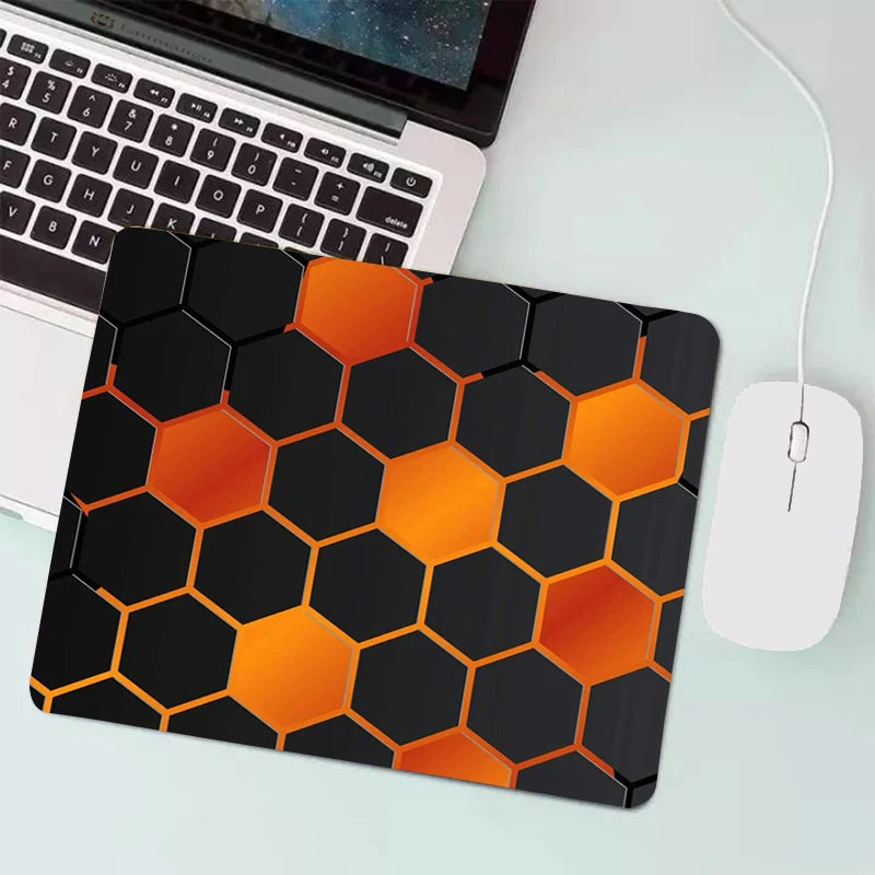 Anime Hexagonal Honeycomb Mouse Pad Gaming Accessories Gabinete PC Gamer Computer Keyboard Desk Mat Rubber Laptop Small Mousepad
