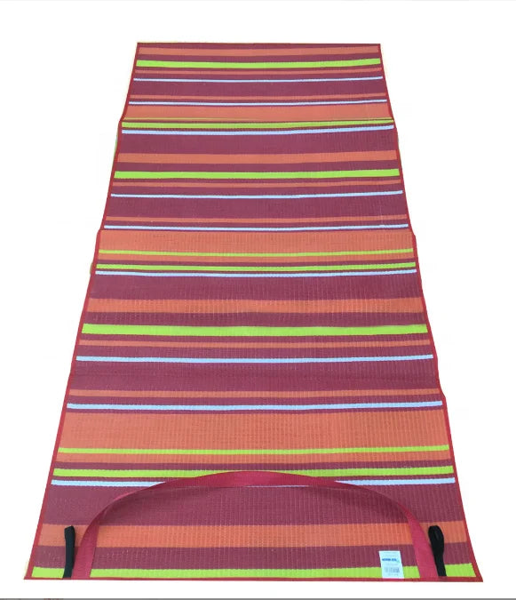 Camping Lightweight Travel-friendly PP Plastic Straw Mat for Beach Outdoor Camping Picnics Parks Foldable with Custom Logo