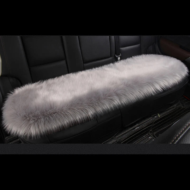 Artificial Wool Car Seat Cushion Winter Plush Auto Seat Cloak Universal Warm Car Seat Cover For Kia Lada Vesta Renault Skoda etc