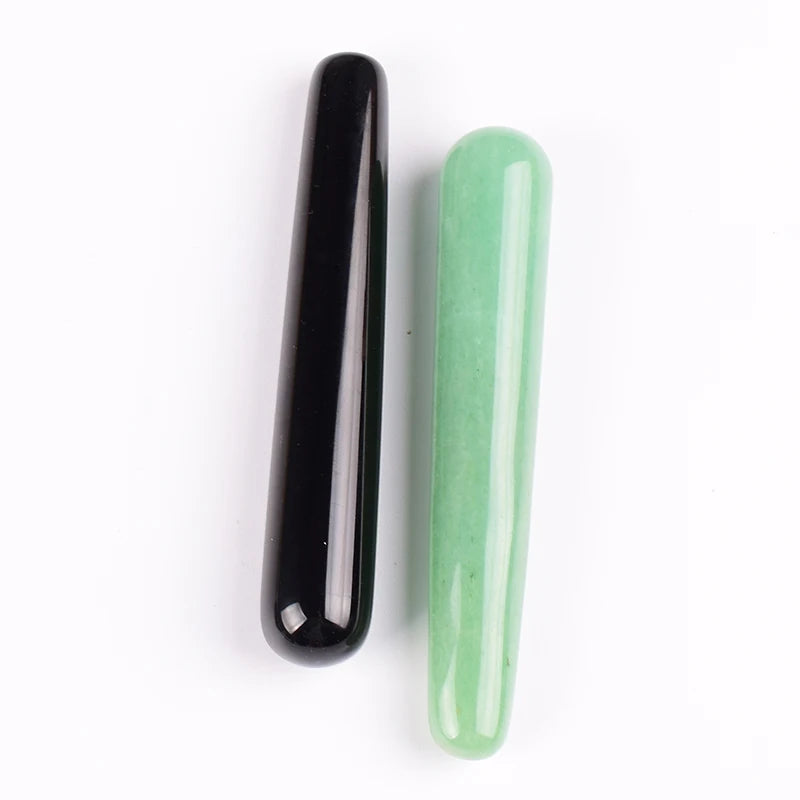 Wholesale Massage Wand Yoni Natural Crystal Mineral Quartz Acupoint Pen Face Care Tool Relax Body Beauty Health Massagestick