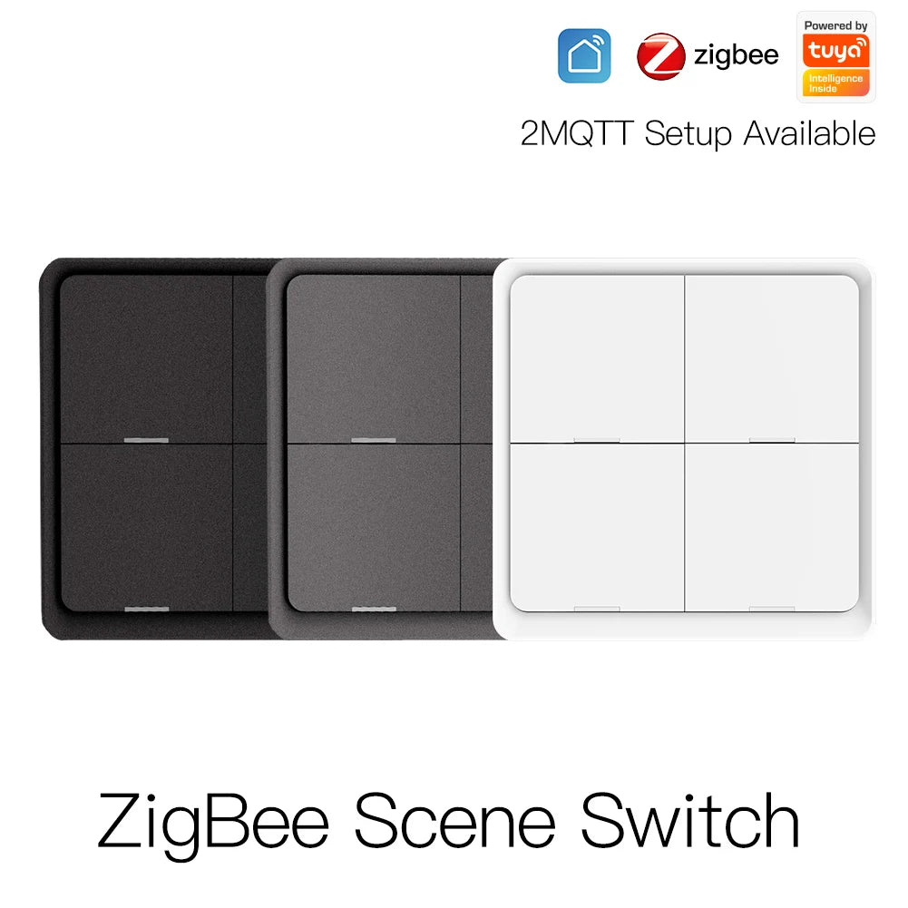 Moes ZigBee Wireless Scene Switch 12 control modes Handheld Push Button Setup Home Automation Scenario Tuya Smart Devices