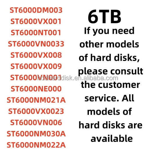 Iron Wolf Pro ST6000NT001 6TB 3.5In SATA 6 Gb/s 7200 RPM NAS HDD 256 MB Enterprise Internal Hard Drive Disk Used for RAID Nas