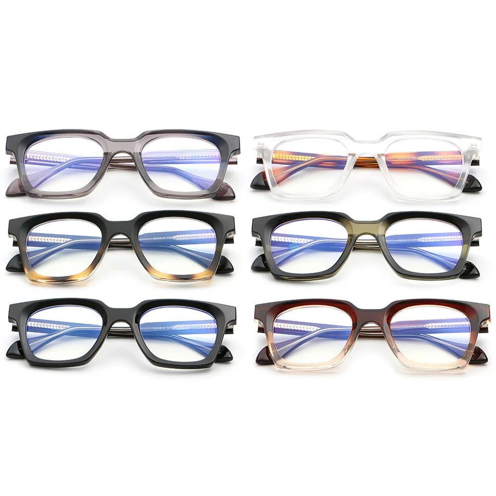 Superhot Eyewear 71114 Fashion 2024 Square Thick Geek-Chic Reinforced Wire-Core Temples Blue Light Blocking Glasses