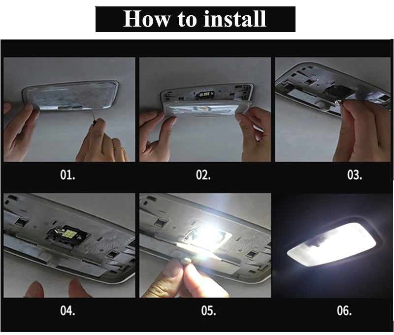 10Pcs Canbus LED Interior Light Bulb Kit For VW Volkswagen Golf 3 MK3 MKIII III 1991 1992 1993 1994 1995 1996 1997 1998 Car Lamp