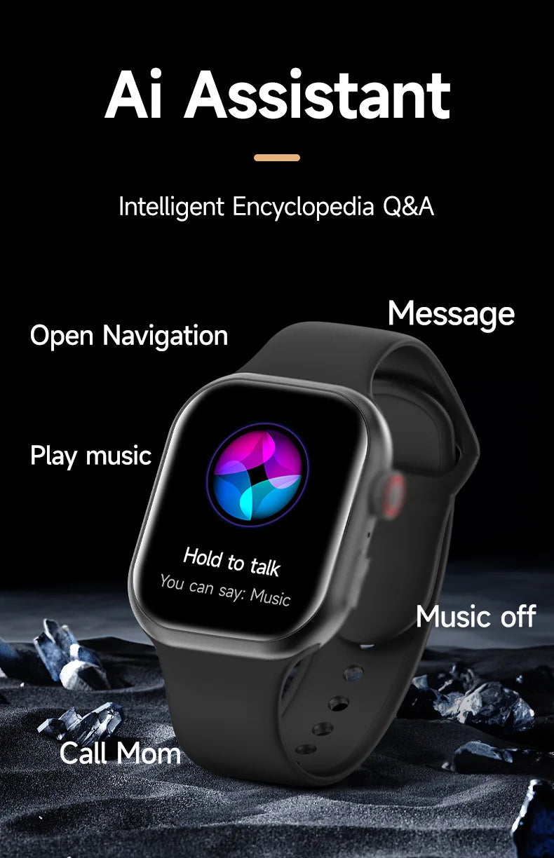 2026 Smart Watch Camera BT Call Heart Rate Fitness Tracker Waterproof iOS Android