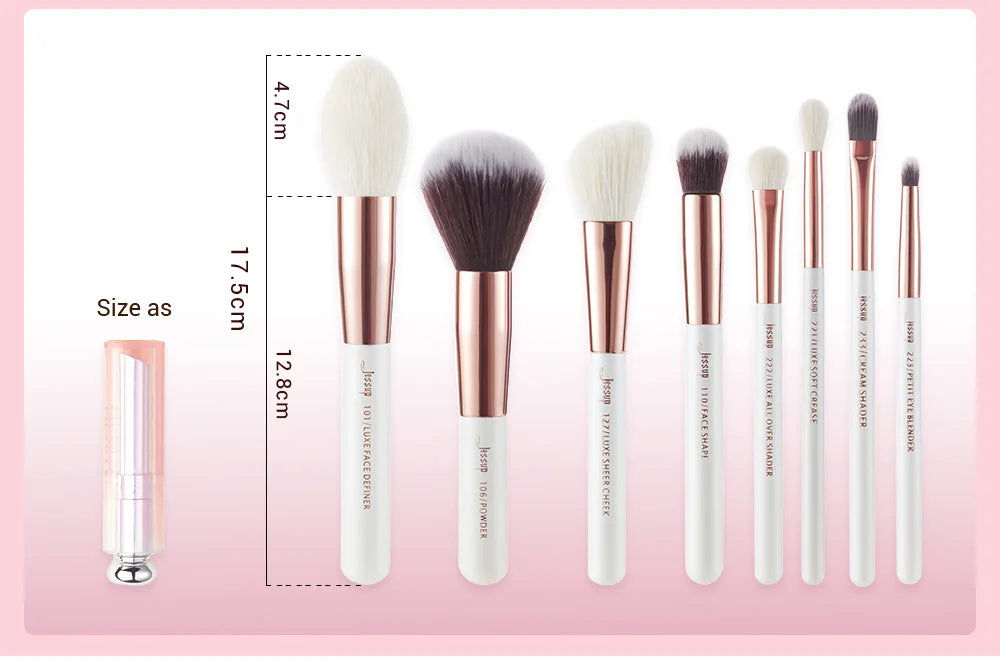Jessup Makeup Brushes Set Dropshipping Pearl-White-Rose-Gold Pinceaux Maquillage Cosmetic Tools Eyeshadow Powder Definer 6-25pcs