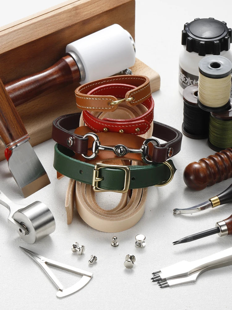 Handbags Wallet DIY Handmade Leather Working Tools Set Leather Tool Kits Professional Leather Tools Craft Set