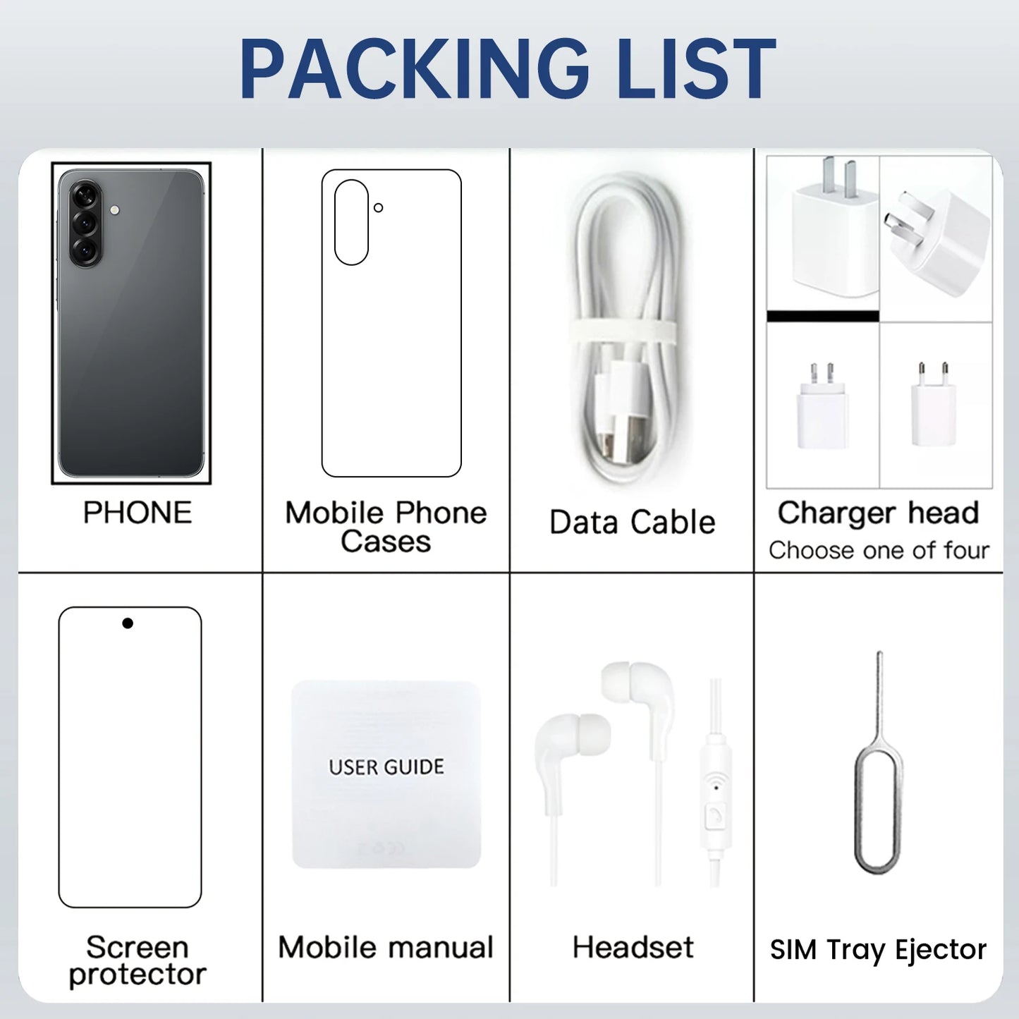 2025 A56 16GB+1TB Smartphone 108MP Rear French Spanish HD LTE 65W Cheap Online Cell Phones Dropshipping A56 Phone Mobile Phones