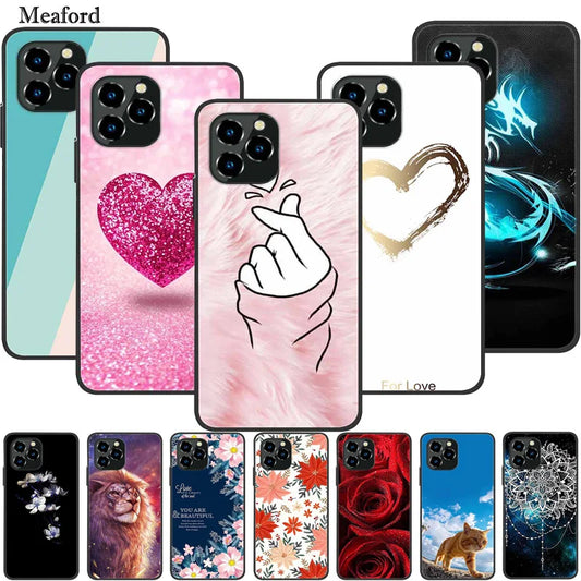 For Oukitel C21 Pro Case Luxury Silicone TPU Soft Cover Phone Case For C 21 pro coque Shockproof Protector Cartoon Capa Funda