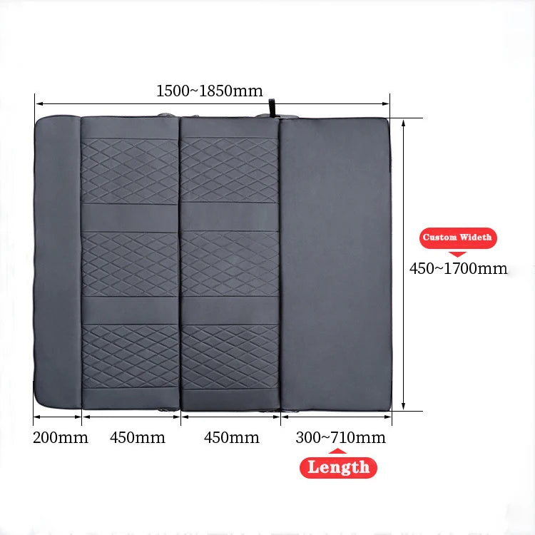 Wholesale Adjustable Triple-Person Folding Leather Sofa Customized RV Passenger Seat Bed for Camper Vans MPVs Modified Car Seats