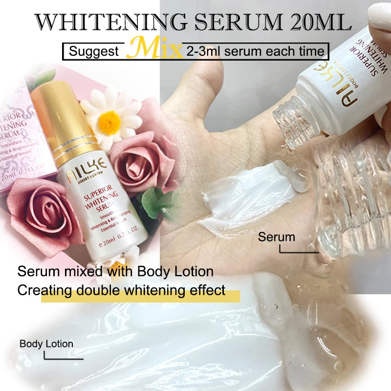 AILKE Whitening Skin Care Set, Reduce Wrinkles, Dark Spots, Even Skin Tone, Women Beauty Cosmetics for All Skin Types