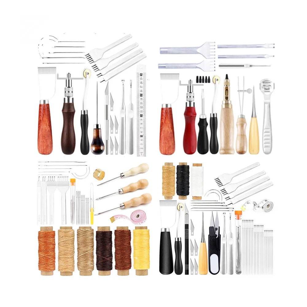 Handbags Wallet DIY Handmade Leather Working Tools Set Leather Tool Kits Professional Leather Tools Craft Set