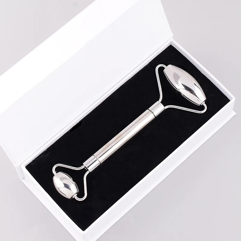 Stainless Steel Face Care Massager Facial Roller Gua Sha Tool Set Massage Neck Beauty Health Anti Wrinkle Cellulite Skin Detox