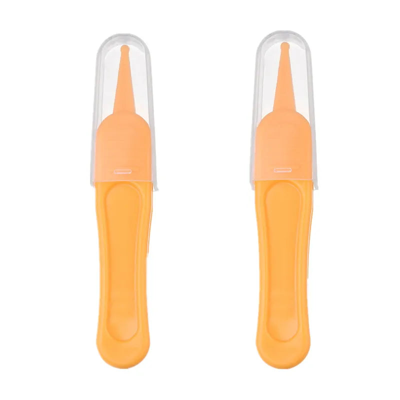 2pcs/lot Safety Obtuse Clean Tweezer for Baby Cleaning Earwax Booger Navel Dirt Tweezer Infant Baby Daily Nursing Care