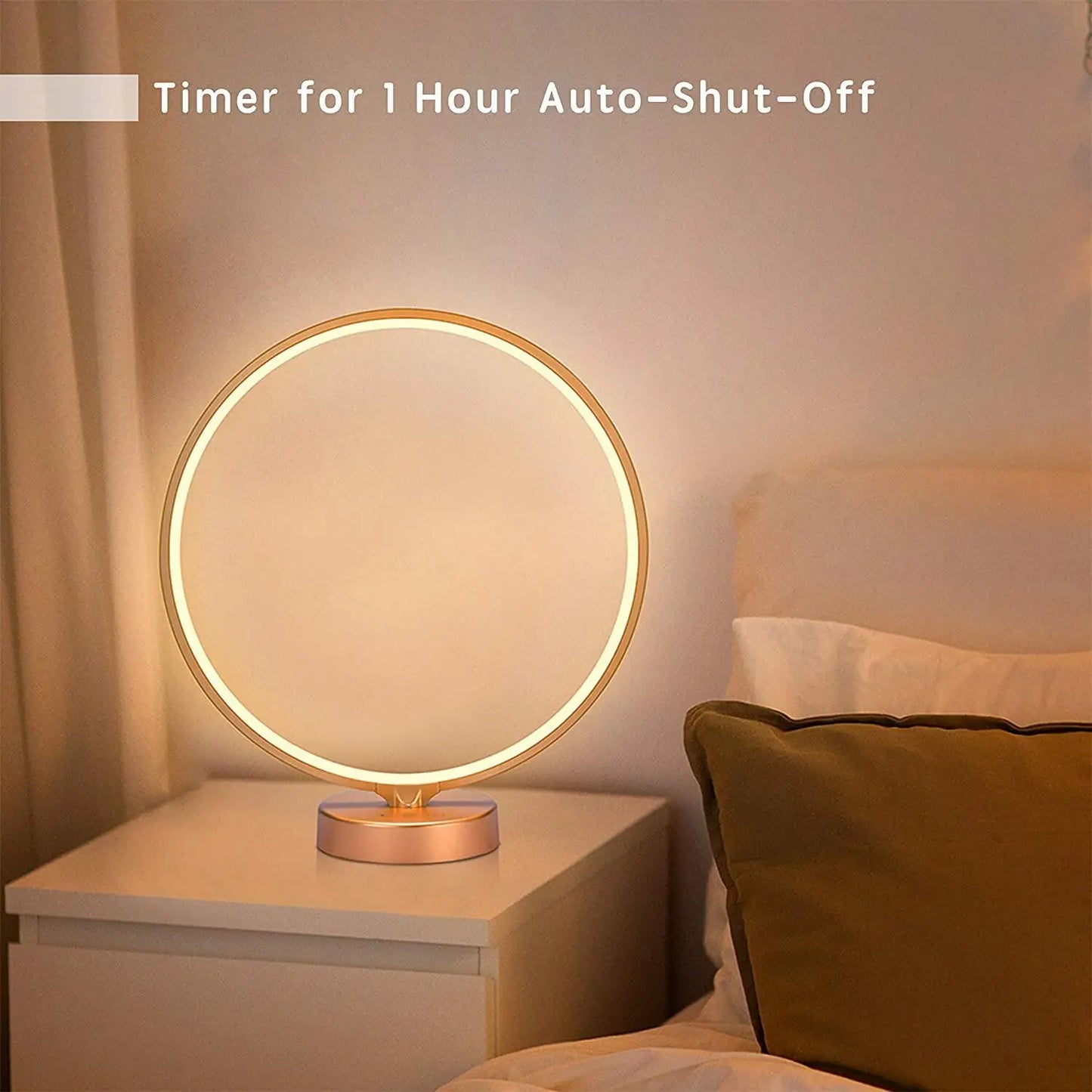 Patent Design Ring Shape 360 Degree Emitting Aluminum Ring Silicone Cover 10000lux High CRI Sunlight Against Disorder Lamp