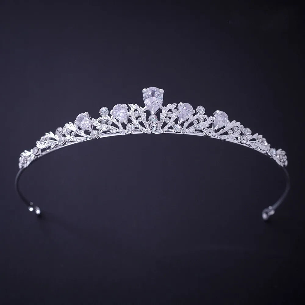 Silver Color Crystal Rhinestone Crown and Tiara Wedding Hair Accessories Bridal Tiaras Hair Crown Wedding Headpiece Women Diadem