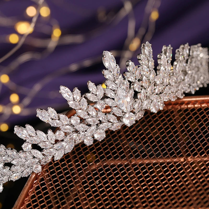 Handmade Delicate Tiara Women Hairband Headdress Crystal Bridal Hair Vine Crown Wedding Hair Accessories AA BC6965