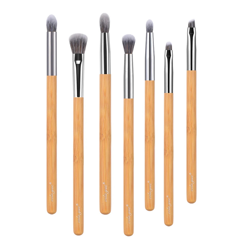 Vela.Yue Premium Makeup Brush Set 7pcs Eyes Shadow Smudge Blending Contour Eyeliner Eyebrow Makeup Applicator Tools Kit
