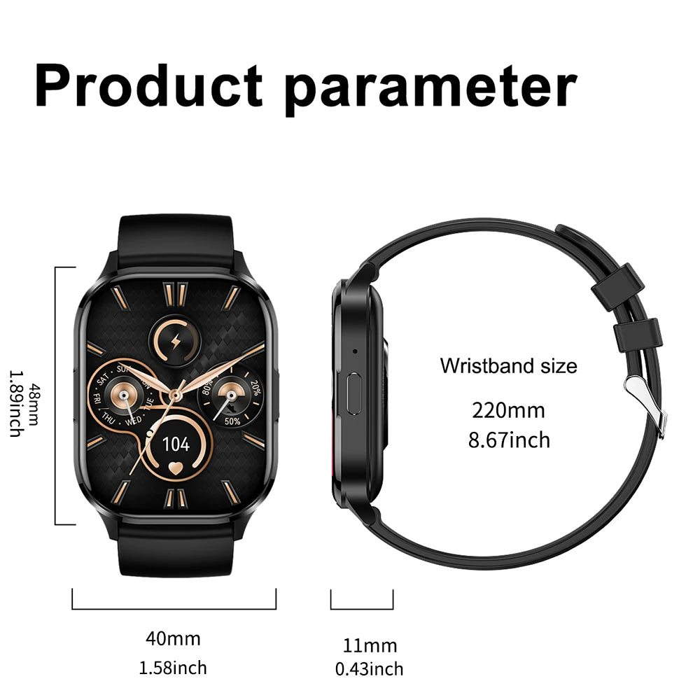 SENBONO 2023 Men Women Smartwatch AMOLED Always Display Fitness Tracker Waterproof BT Call Smart Watch for IOS Android IP67