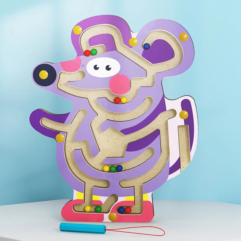 Baby Montessori Toys For Kids 2 to 4 Years Old Learning Educational Toys Children Magnetic Maze Busy Board Wooden Puzzle Game