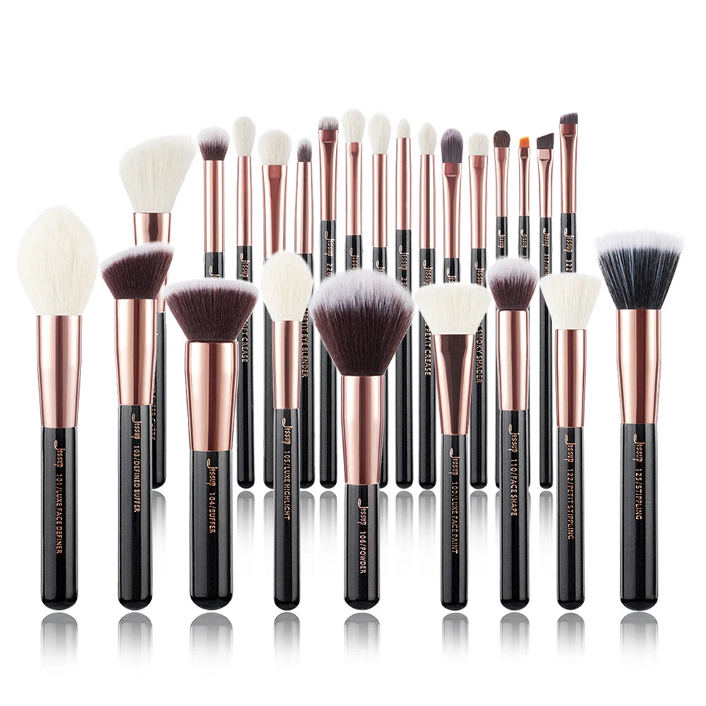 Jessup 25pcs Professional Makeup Brushes set Make up Brush Tools kit Foundation set Powder Blushes Beauty Pearl White T215