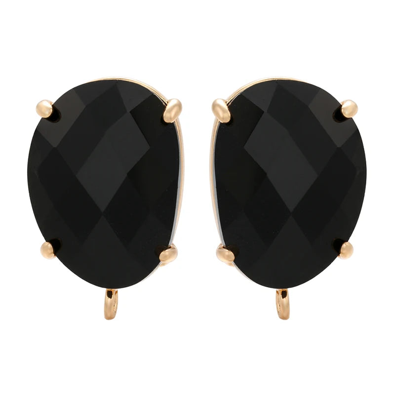 ZHUKOU 16x22mm high quality crystal cobblestone stud earrings for women earrings model:VE66