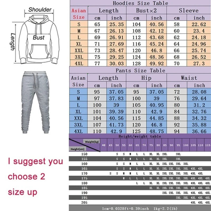 Classic Mens Solid Color Tracksuit Hooded Sweatshirts and Jogger Pants High Quality Male Daily Casual Sports Hoodie Jogging Suit