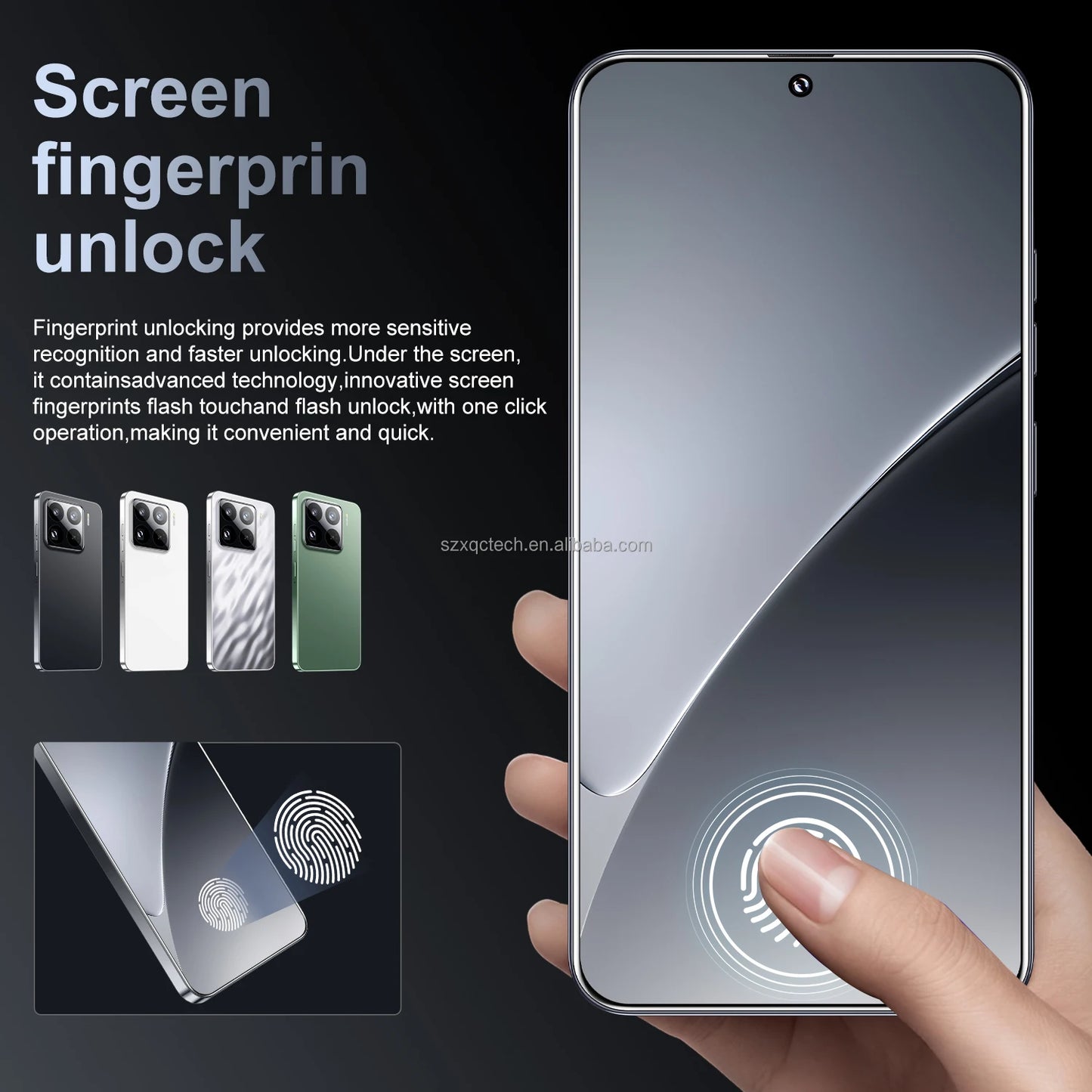 Wholesale M15 Pro 5G Smart Phone Unlocked Android 14 with Face Recognition 4G/5G 16GB+1TB Mobile Phones Cellphone