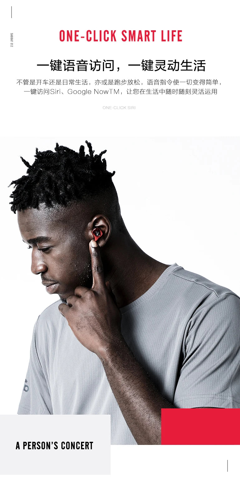 Sabbat E12 Ultra Bluetooth Earbuds 5.0 TWS Bluetooth Earphone Sports In-Ear Earbuds Waterproof Headset Wireless Charging pk G12