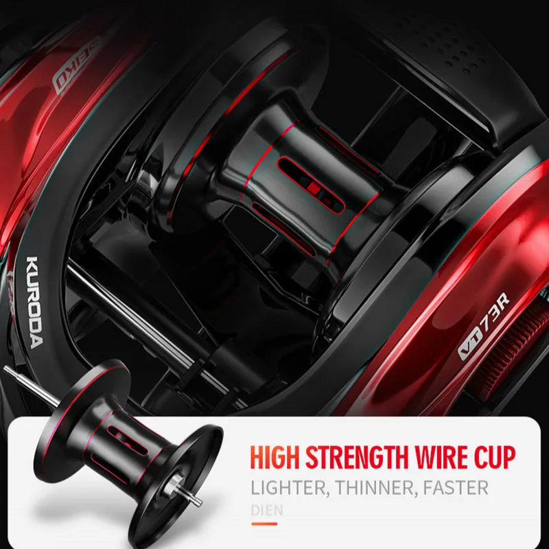 Baitcasting Fishing Reels 18 BBs 10KG Max Drag 7.3:1 Gear Ratios Ultra Light Casting Fishing Reel for Bass Pike Fishing Tackle