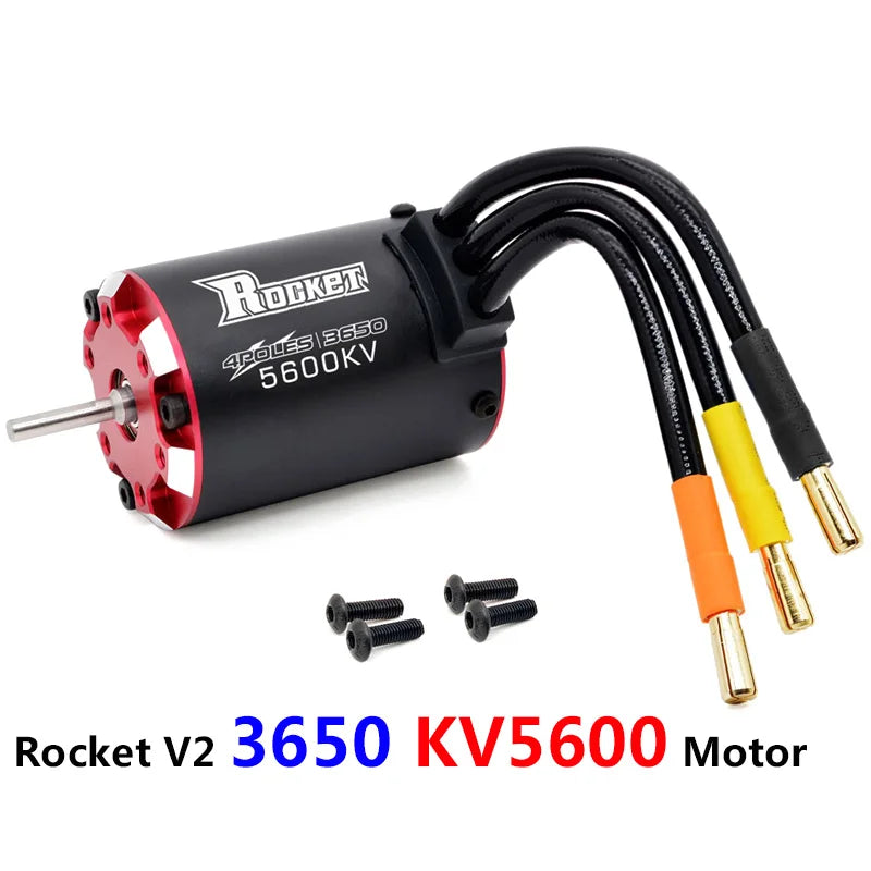 Surpass Hobby Rocket V2 3650 3660 3665 3670 3674 Waterproof Brushless Motor For 1/8 1/10 1/12 1/16 RC Car Racing Truck Traxxas