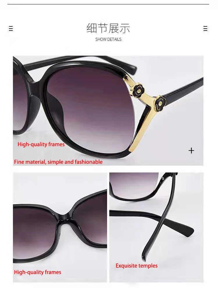 glasses 2021sunglasses women fashion big frame trend rose decorative glasses